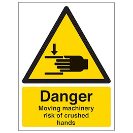 Danger Moving Machinery Risk Of Crushed Hands - Portrait