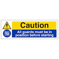 Caution All Guards Must Be In Position Before Starting - Landscape