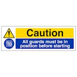 Caution All Guards Must Be In Position Before Starting - Landscape