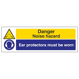 Danger Noise Hazard/Ear Protectors - Landscape