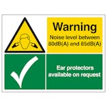 Noise Level Between 80dB and 85dB/Ear Protectors - Large Landscape