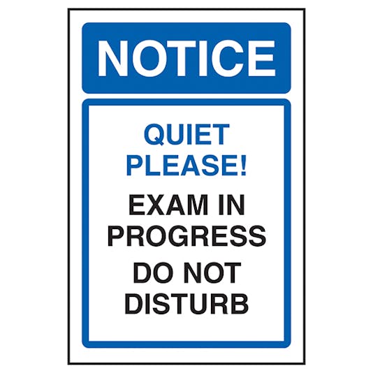 quiet-please-testing-in-progress-showcase-sign-sku-sign-hd-png
