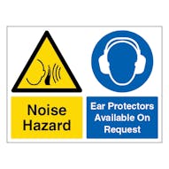 Noise Hazard / Ear Protectors Available On Request - Landscape