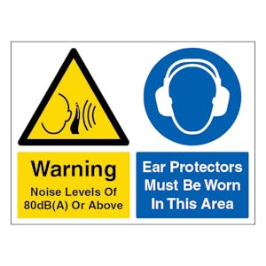 80Db Noise Warning / Ear Protectors - Landscape