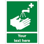 Custom Emergency Hand Wash Safety Sign