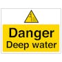Danger Deep Water - Large Landscape