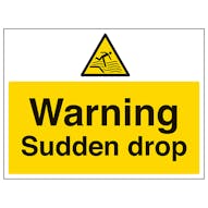 Warning Sudden Drop - Large Landscape