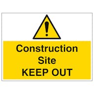 Construction Site Keep Out - Large Landscape