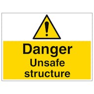 Danger Unsafe Structure - Large Landscape