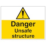 Danger Unsafe Structure - Large Landscape