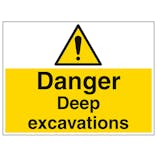 Danger Deep Excavations - Large Landscape