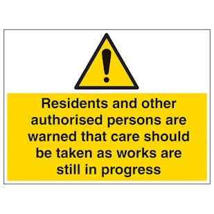 Residents & Other Authorised Users Are Warned - Large Landscape