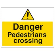 Danger Pedestrians Crossing