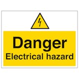 Danger Electrical Hazard - Large Landscape