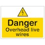Danger Overhead Live Wires - Large Landscape