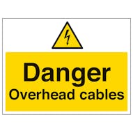 Danger Overhead Cables - Large Landscape