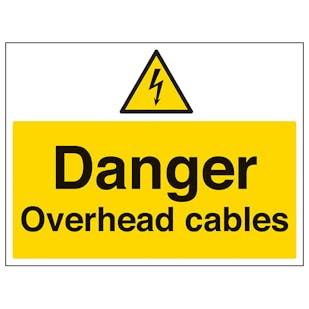 Danger Overhead Cables - Large Landscape