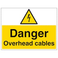 Danger Overhead Cables - Large Landscape