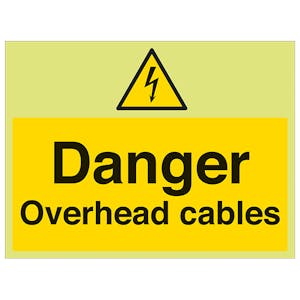 GITD Danger Overhead Cables
