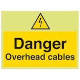 GITD Danger Overhead Cables
