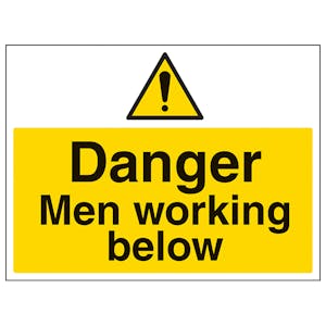 Danger Men Working Below - Large Landscape