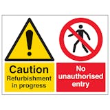 Caution Refurbishment In Progress / No Unauthorised Entry