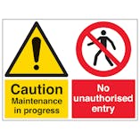 Caution Maintenance/No Entry - Large Landscape