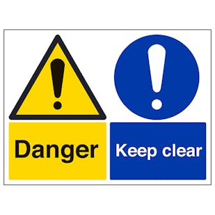 Danger/Keep Clear - Large Landscape