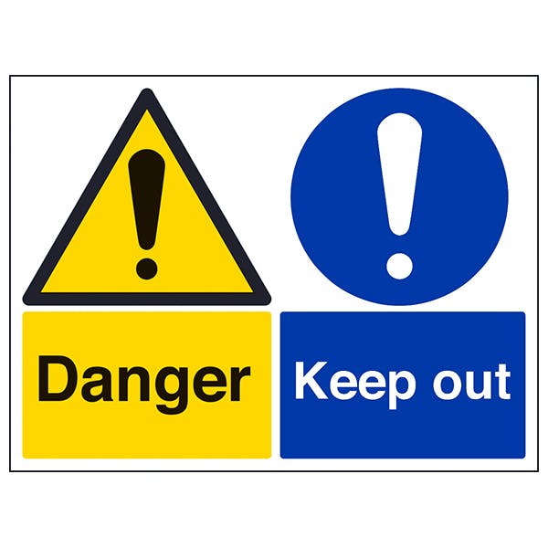 Danger/Keep Out - Large Landscape | Hazard Signs | Safety Signs ...