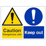 Caution Dangerous Site / Keep Out - Large Landscape