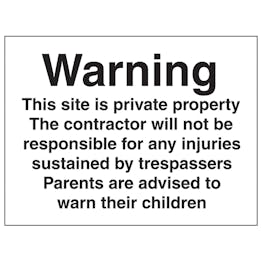 Notice This Site Is Private Property - Large Landscape