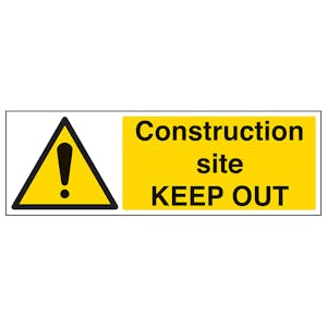 Construction Site Keep Out - Landscape - Removable Vinyl
