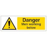 Danger Men Working Below - Landscape