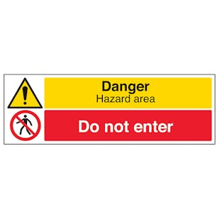 Danger Hazard Area/Do Not Enter - Landscape