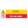 Danger Hazard Area/Do Not Enter - Landscape