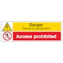 Danger Electrical Equipment / Access Prohibited - Landscape