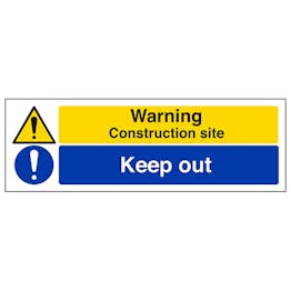Warning Construction Site/Keep Out - Landscape