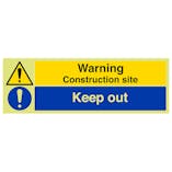 GITD Warning Construction Site Keep Out - Landscape