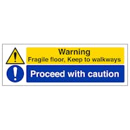 Warning, Fragile Floor / Proceed With Caution - Landscape