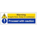 Warning, Fragile Floor / Proceed With Caution - Landscape