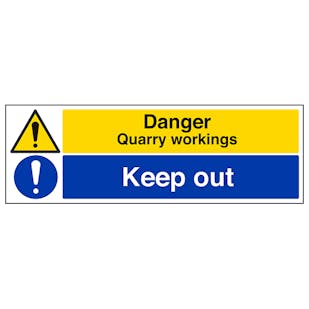 Danger Quarry Workings / Keep Out - Landscape
