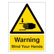 Warning Mind Your Hands - Portrait