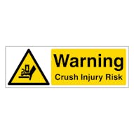 Warning Crush Injury Risk - Landscape