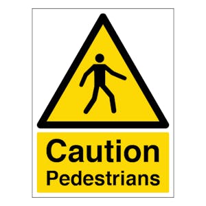 Caution Pedestrians - Portrait