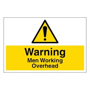 Warning Men Working Overhead - Large Landscape