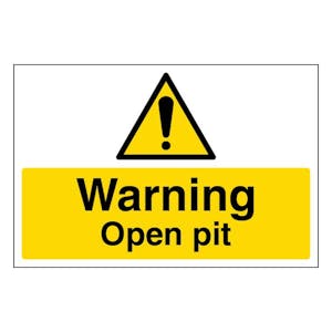 Warning Open Pit - Large Landscape