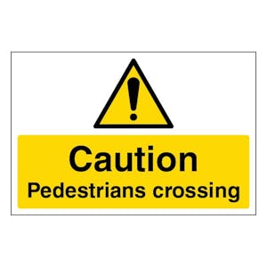 Caution Pedestrians Crossing - Large Landscape