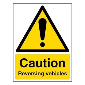 Caution Reversing Vehicles - Portrait