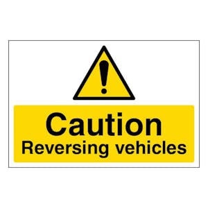 Caution Reversing Vehicles - Large Landscape