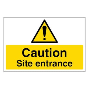 Caution Site Entrance - Large Landscape